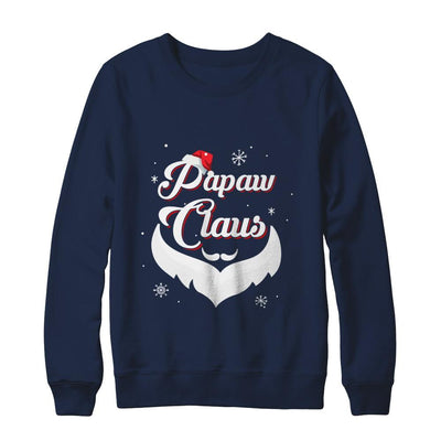 Santa Beard Matching Christmas Pajamas Papaw Claus-T-Shirt & Sweatshirt-Crewneck Sweatshirt-Navy