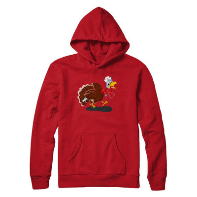 Nurse Turkey Funny Thanksgiving Day-T-Shirt & Hoodie-Pullover Hoodie-Red