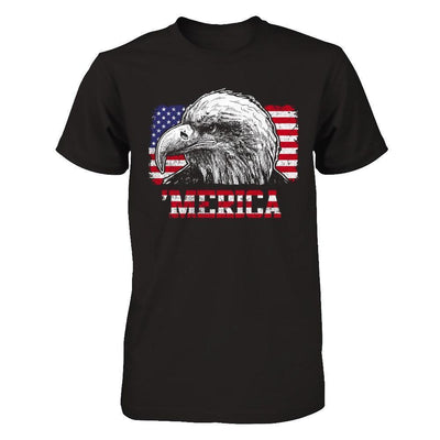 Usa Pride Merica Mullet Eagle 4Th Of July-T-Shirt & Hoodie-Premium T-Shirt-Black