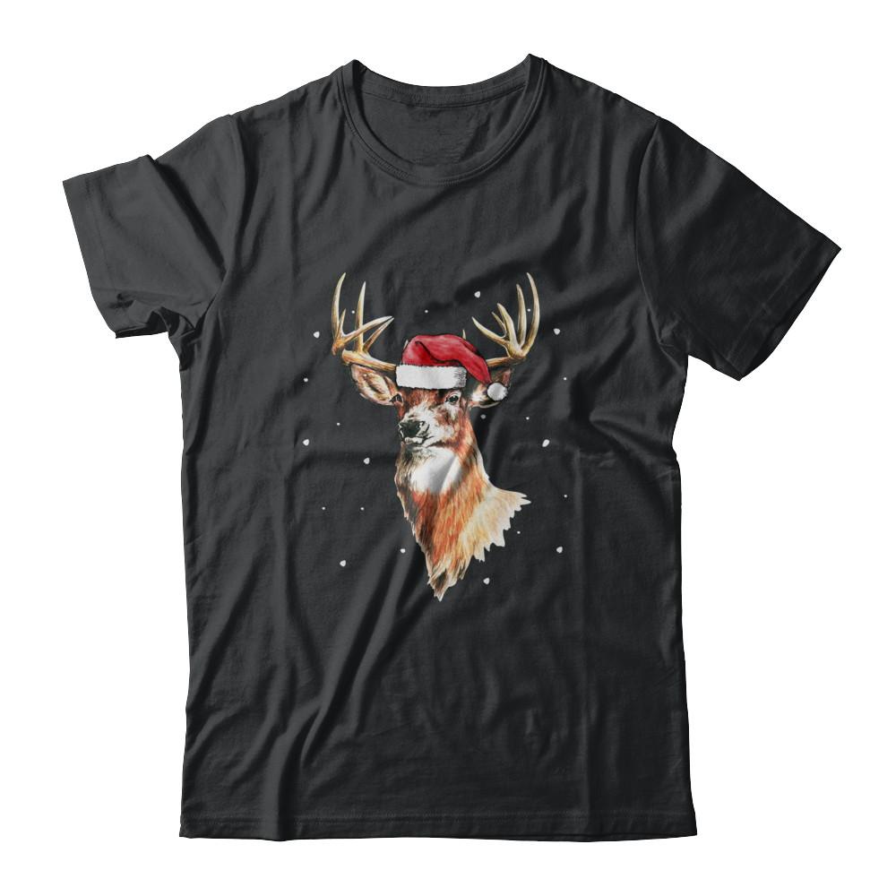 Christmas Pajama Deer With Santa Hat Hunting Hunter