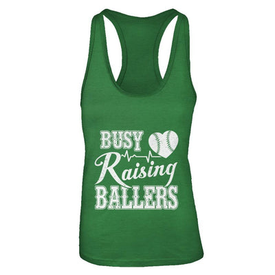 Busy Raising Ballers Baseball-T-Shirt & Tank Top-Women's Ideal Racerback Tank-Kelly Green