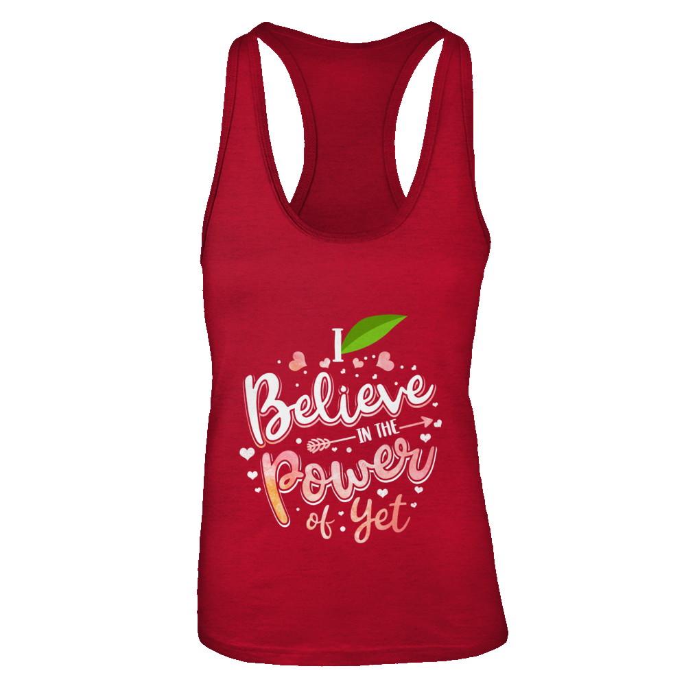I Believe In The Power Of Yet-T-Shirt & Tank Top-Women's Ideal Racerback Tank-Red