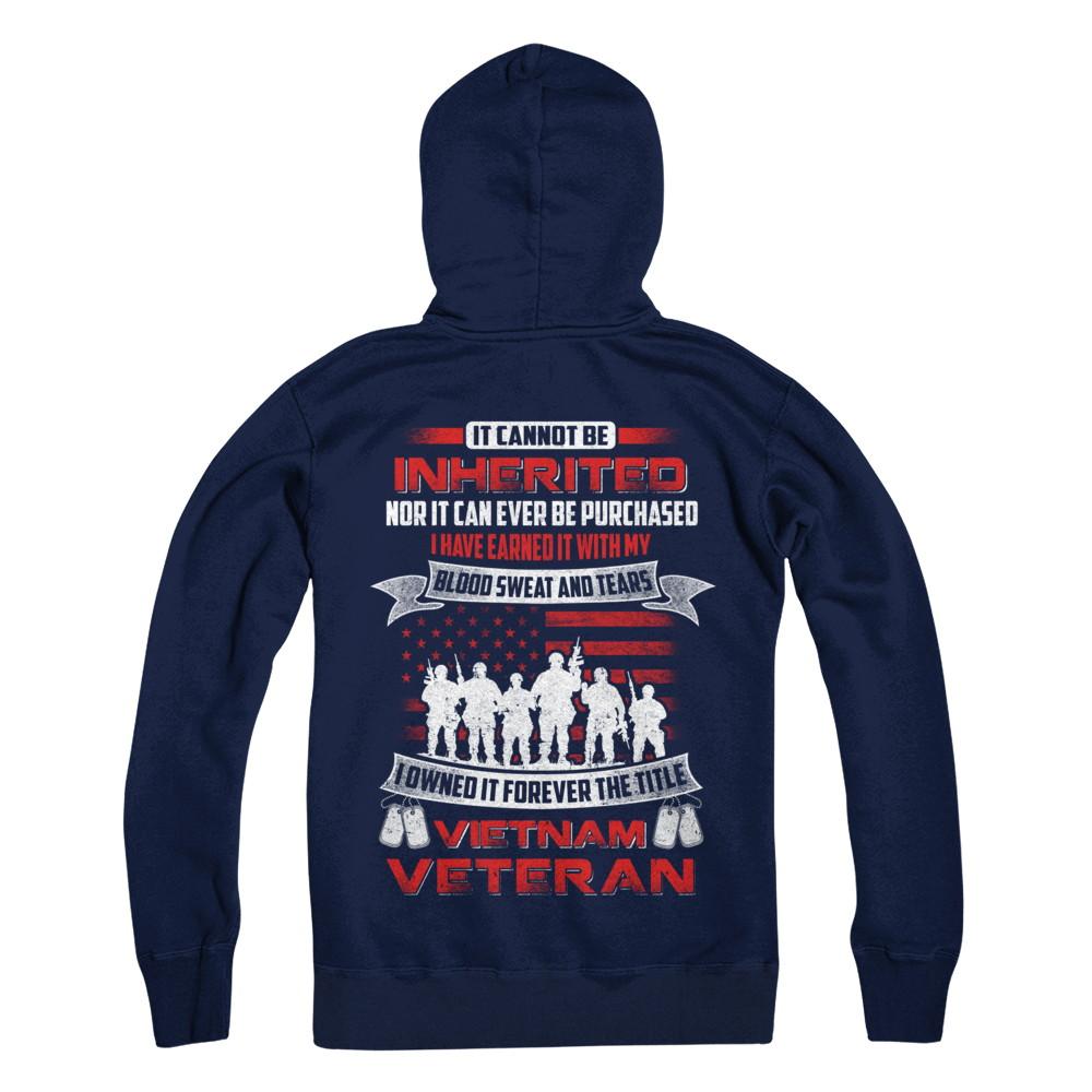 It Cannot Be Inherited I Owned It Forever The Title Vietnam Veteran-T-Shirt & Hoodie-Pullover Hoodie-Navy
