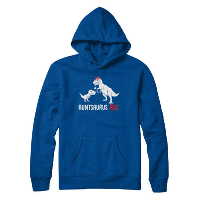 Aunt Saurus Auntsaurus T-Rex Dinosaur Gift For Aunt-T-Shirt & Hoodie-Pullover Hoodie-Deep Royal