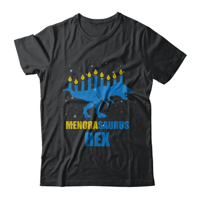 Hanukkah Dinosaur Tyrannosaurus Rex Menorah Menorasaurus-T-Shirt & Sweatshirt-Classic T-Shirt-Black