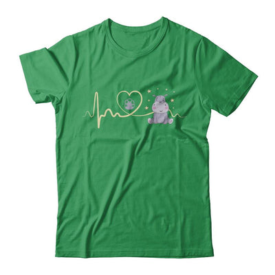 Hippo Cute Preemie Baby Heartbeat-T-Shirt & Sweatshirt-Premium T-Shirt-Kelly Green