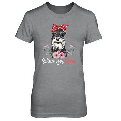 Schnauzer Mom Gift For Women Dog Lover-T-Shirt & Hoodie-Women's T-Shirt-Sport Grey