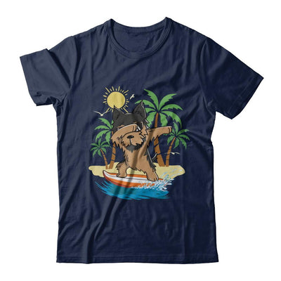 Summer Vacation Dabbing Yorkie Surfing Surfboard Gift-T-Shirt & Hoodie-Classic T-Shirt-Navy