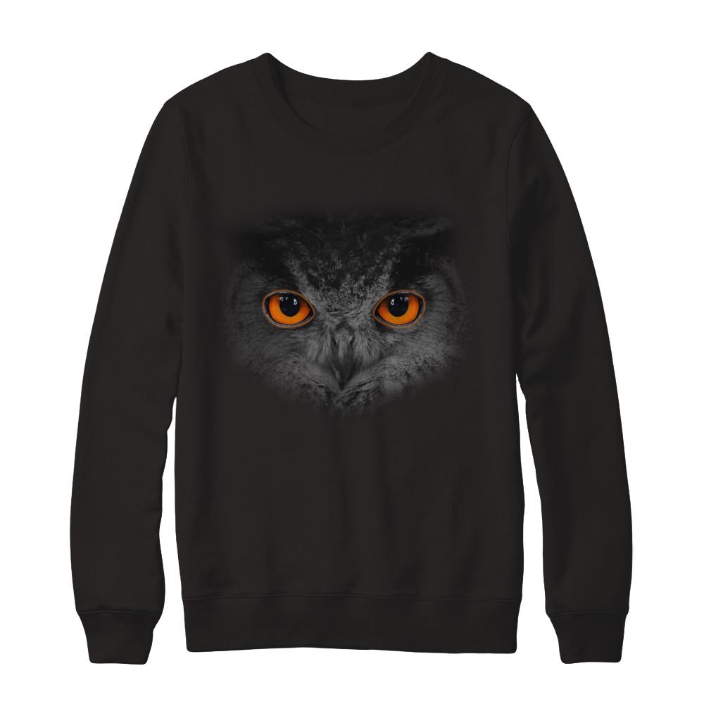 Cool Owl Happy Halloween-T-Shirt & Sweatshirt-Crewneck Sweatshirt-Black