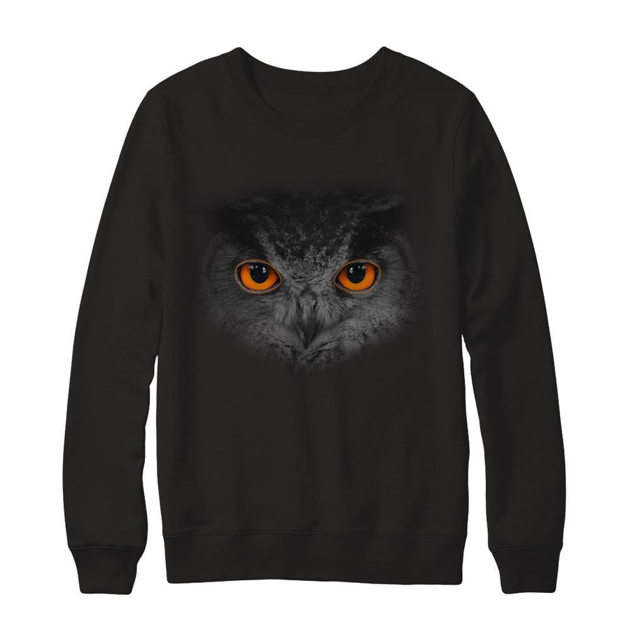 Cool Owl Happy Halloween-T-Shirt & Sweatshirt-Crewneck Sweatshirt-Black