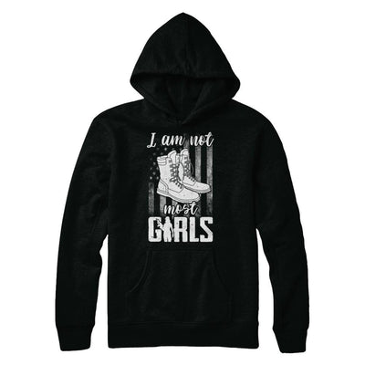 I AM NOT MOST GIRLS Veteran Woman-T-Shirt & Hoodie-Hanes - Heavyweight Pullover Hoodie-Black