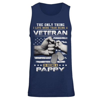 I Love More Than Being A Veteran Is Being A Pappy-T-Shirt & Hoodie-Unisex Tank-Navy
