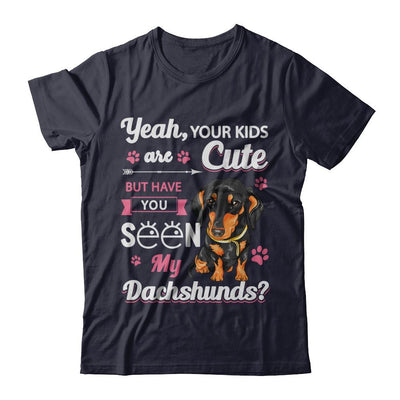 Your Kids Are Cute But Have You Seen My Dachshund-T-Shirt & Sweatshirt-Premium T-Shirt-Midnight Navy