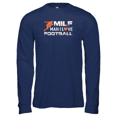MILF Man I Love Football-T-Shirt & Tank Top-Long Sleeve T-Shirt-Navy