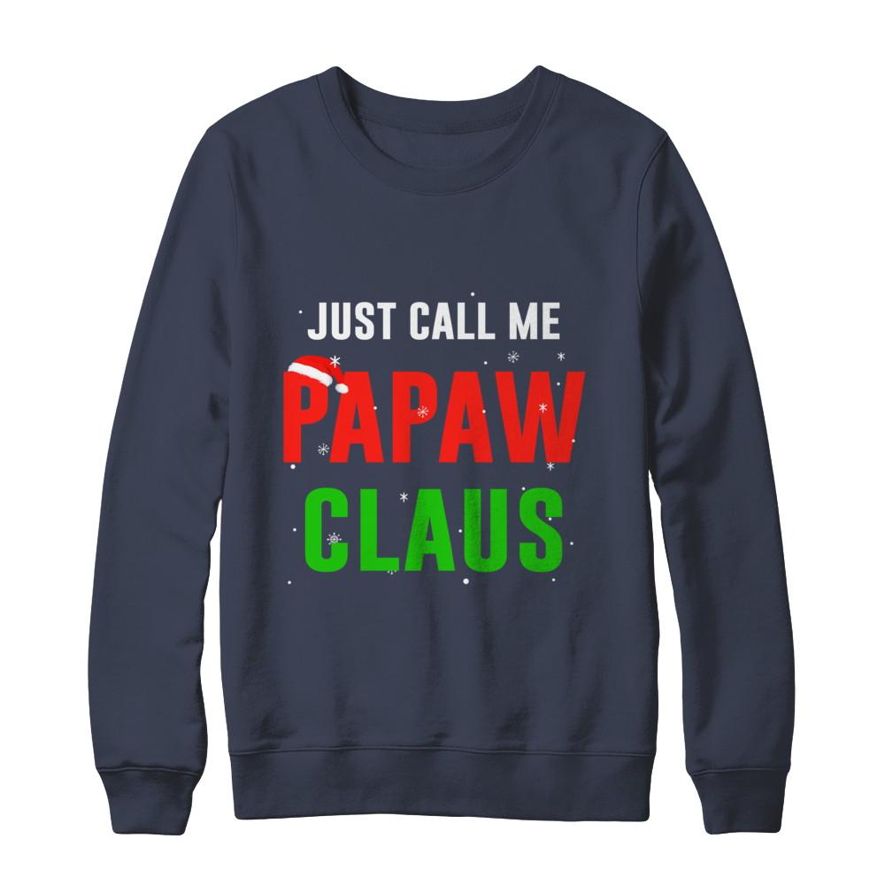 Santa PaPaw Claus Matching Family Christmas Pajamas-T-Shirt & Sweatshirt-Crewneck Sweatshirt-Navy