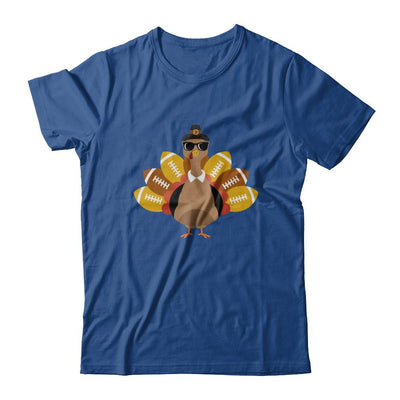 Turkey And Football Thankful Funny Thanksgiving-T-Shirt & Hoodie-Classic T-Shirt-Royal