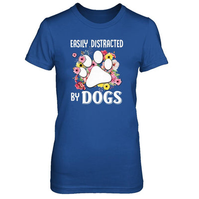Easily Distracted By Dogs-T-Shirt & Tank Top-Women's T-Shirt-Royal