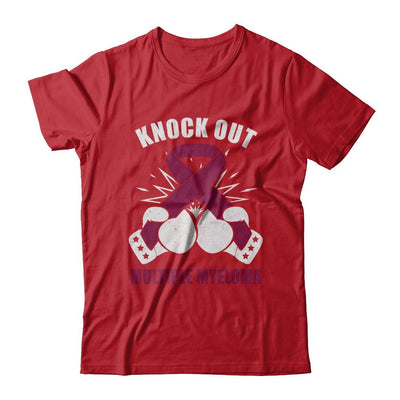 Boxing knock out Multiple Myeloma Awareness Support-T-Shirt & Hoodie-Classic T-Shirt-Red