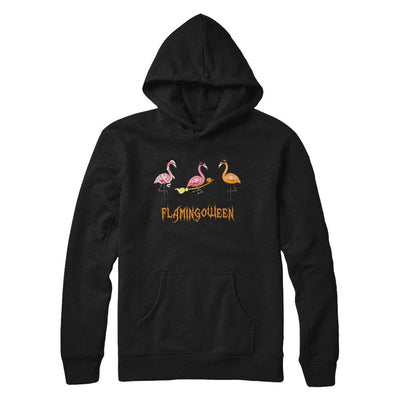 Funny Flamingoween Flamingo Halloween Gifts-T-Shirt & Hoodie-Pullover Hoodie-Black