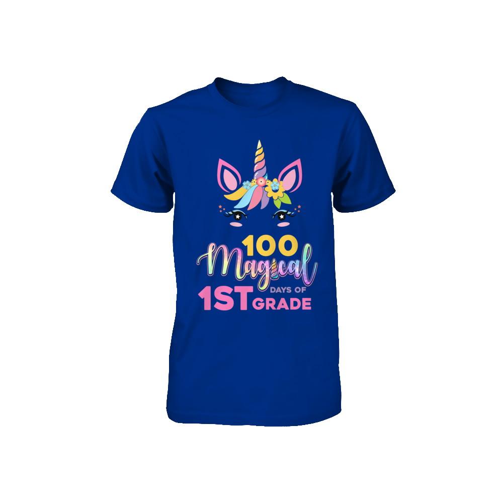 100 Magical Days Of 1St Grade School Unicorn Girl Gift Youth-Youth Shirt-