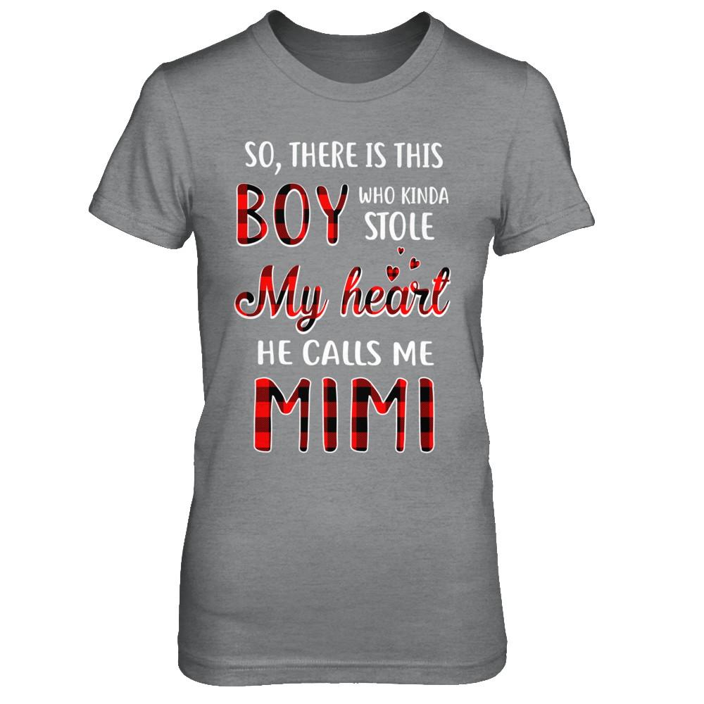This Boy Who Kinda Stole My Heart He Calls Me Mimi-T-Shirt & Hoodie-Women's T-Shirt-Sport Grey