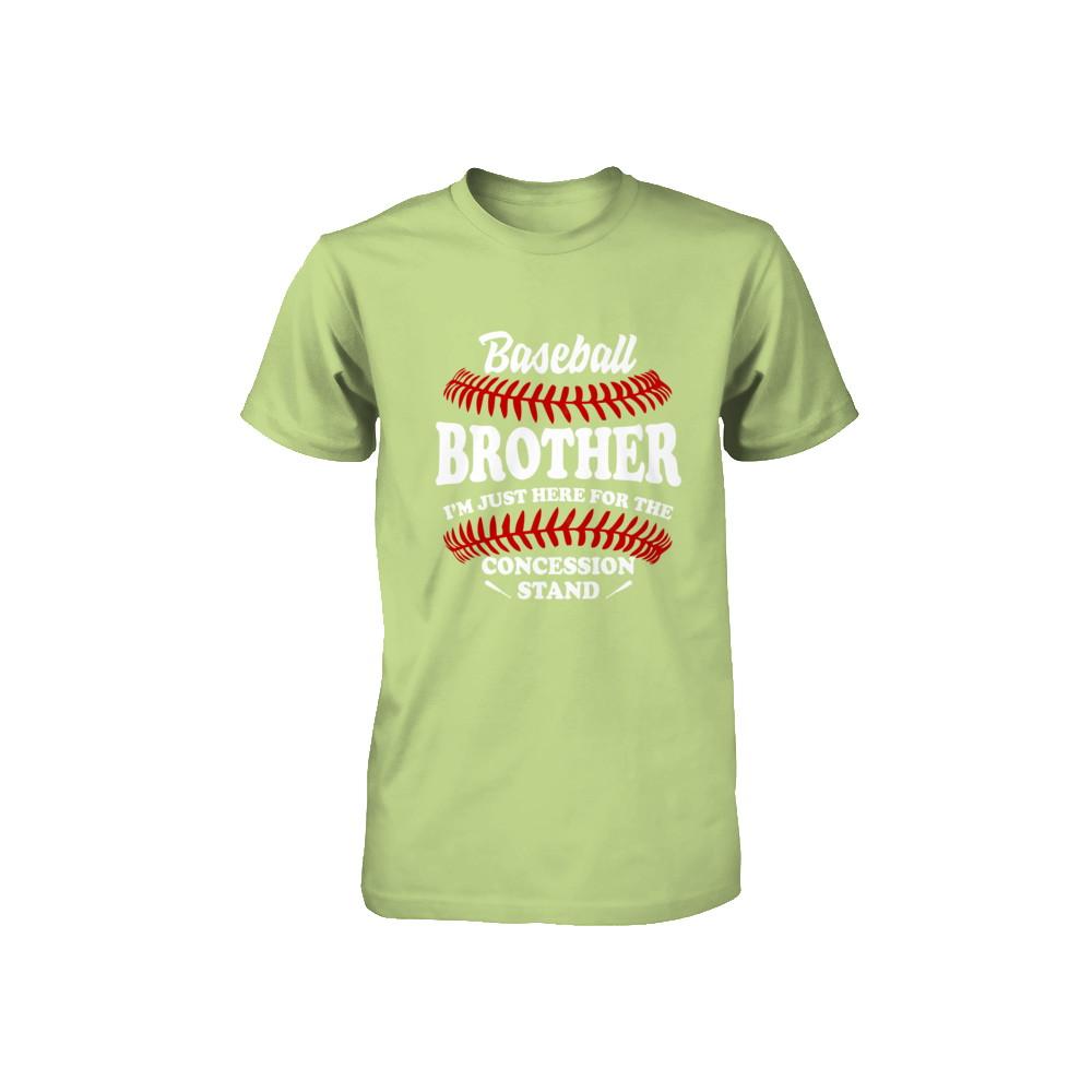 Baseball Brother I'm Just Here For The Concession Stand Youth-Youth Shirt-Toddler T-Shirt-Key Lime