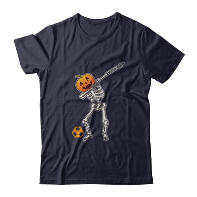 Halloween Dabbing Skeleton Soccer-T-Shirt & Hoodie-Premium T-Shirt-Midnight Navy