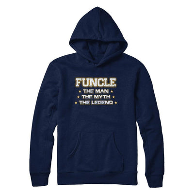 Funcle The Myth The Man The Legend Funny Uncle-T-Shirt & Hoodie-Pullover Hoodie-Navy