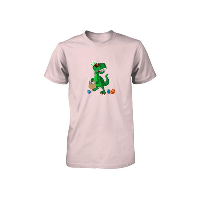 Funny Dabbing Cool Easter Bunny Dinosaur Youth-Youth Shirt-Toddler T-Shirt-Pink