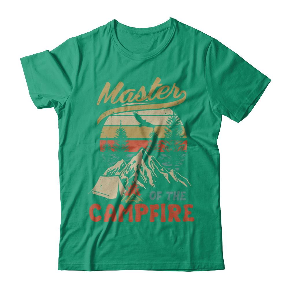 Camping Master Of The Campfire Fathers Mothers Day Gift-T-Shirt & Hoodie-Classic T-Shirt-Kelly Green