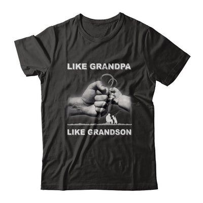 Like Grandpa Like Grandson Fishing Fish Fathers Day-T-Shirt & Hoodie-Classic T-Shirt-Black