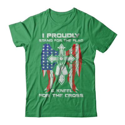 Veteran I Proudly Stand For The Flag Kneel For The Cross-T-Shirt & Hoodie-Premium T-Shirt-Kelly Green
