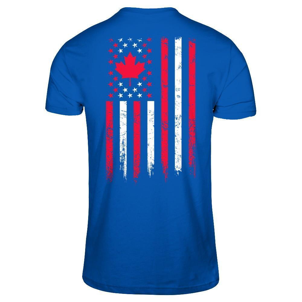 American Canadian Flag Canada Pride Heritage-T-Shirt & Hoodie-Premium T-Shirt-Royal