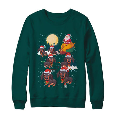 Dog Reindeer Dachshund Christmas Gift-T-Shirt & Sweatshirt-Crewneck Sweatshirt-Deep Forest
