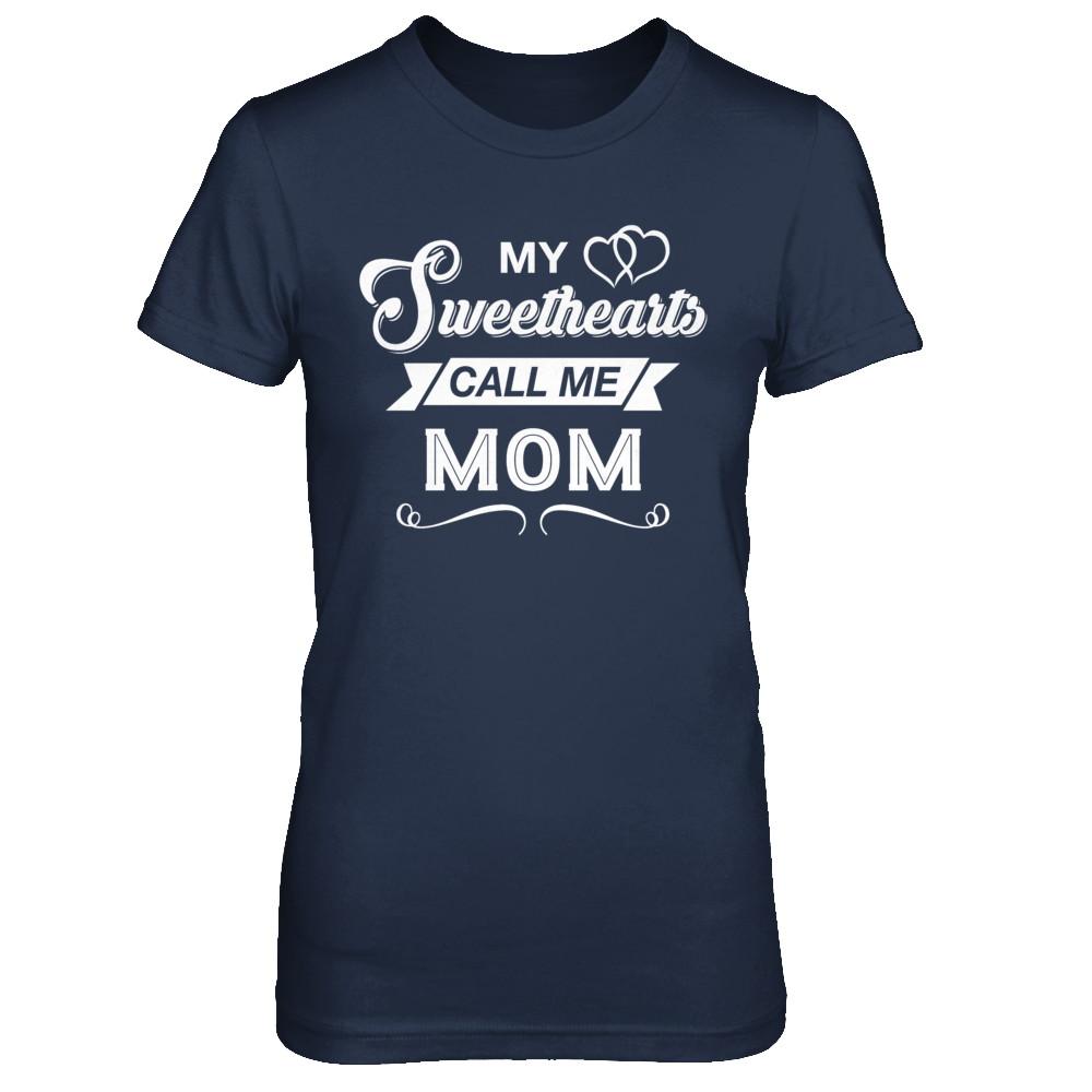 My Sweethearts Call Me Mom-T-Shirt & Hoodie-Women's T-Shirt-Navy