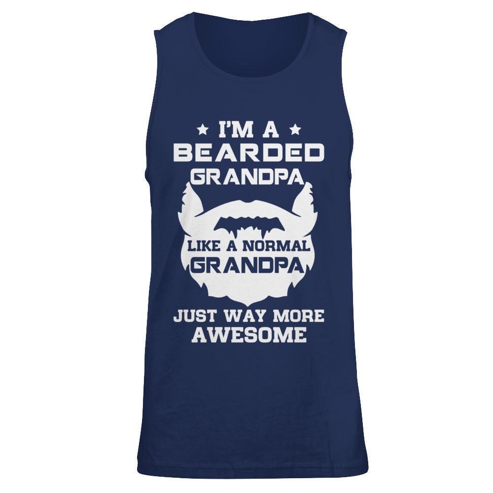I'm A Bearded Grandpa Like A Normal Grandpa-T-Shirt & Hoodie-Unisex Tank-Navy