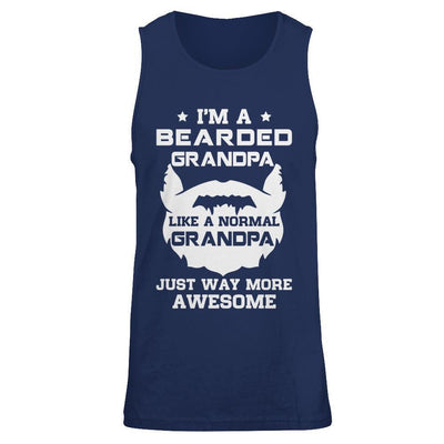 I'm A Bearded Grandpa Like A Normal Grandpa-T-Shirt & Hoodie-Unisex Tank-Navy