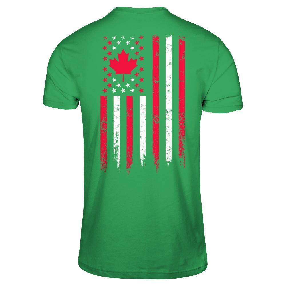 American Canadian Flag Canada Pride Heritage-T-Shirt & Hoodie-Premium T-Shirt-Kelly Green