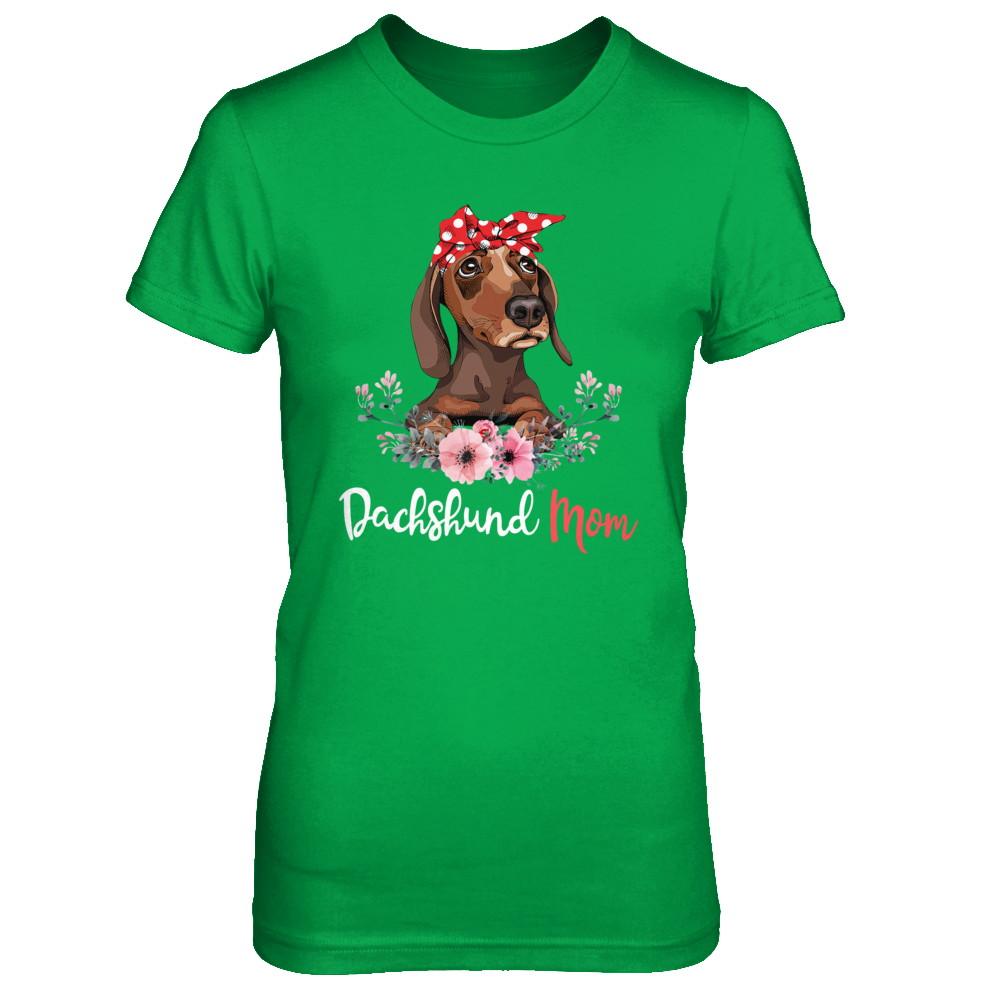 Dachshund Mom Gift For Women Dog Lover-T-Shirt & Hoodie-Women's T-Shirt-Irish Green