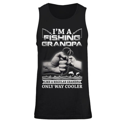 I'm A Fishing Grandpa Like A Normal Grandpa But Way Cooler-T-Shirt & Hoodie-Unisex Tank-Black