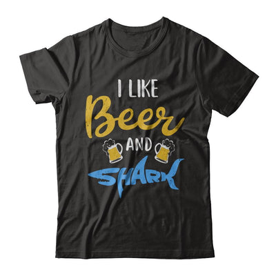 Funny Ocean I Like Beer And Sharks Gift-T-Shirt & Hoodie-Classic T-Shirt-Black