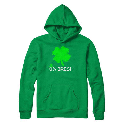 0% Irish Vintage St Patrick's Day-T-Shirt & Hoodie-Pullover Hoodie-Irish Green