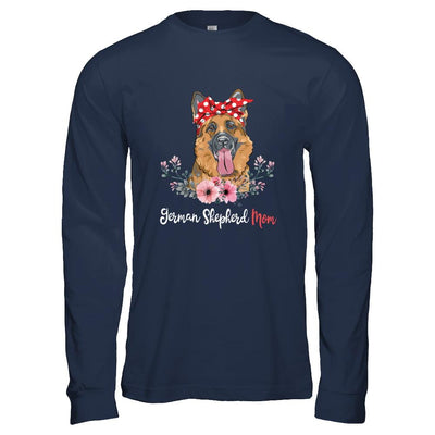 German Shepherd Mom Gift For Women Dog Lover-T-Shirt & Hoodie-Long Sleeve T-Shirt-Navy