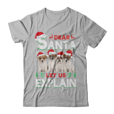 Dear Santa Funny Beagle Puppies Christmas Gift-T-Shirt & Hoodie-Premium T-Shirt-Heather Gray