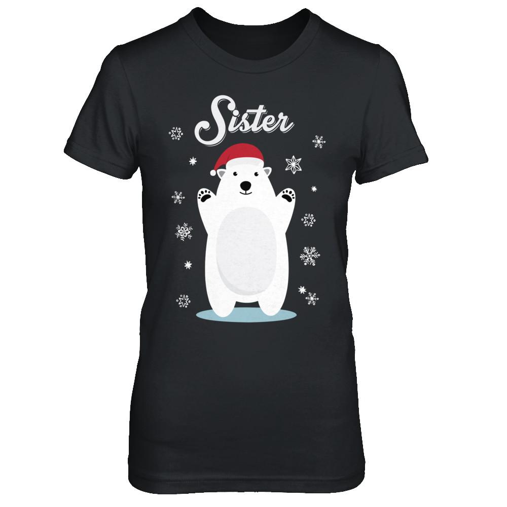 Sister Bear Christmas Santa Pajamas-T-Shirt & Sweatshirt-Women's T-Shirt-Black