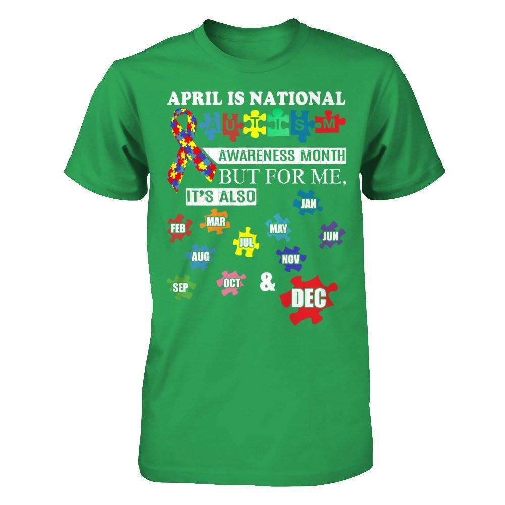 April Is National Autism Awareness Month-T-Shirt & Hoodie-Premium T-Shirt-Kelly Green