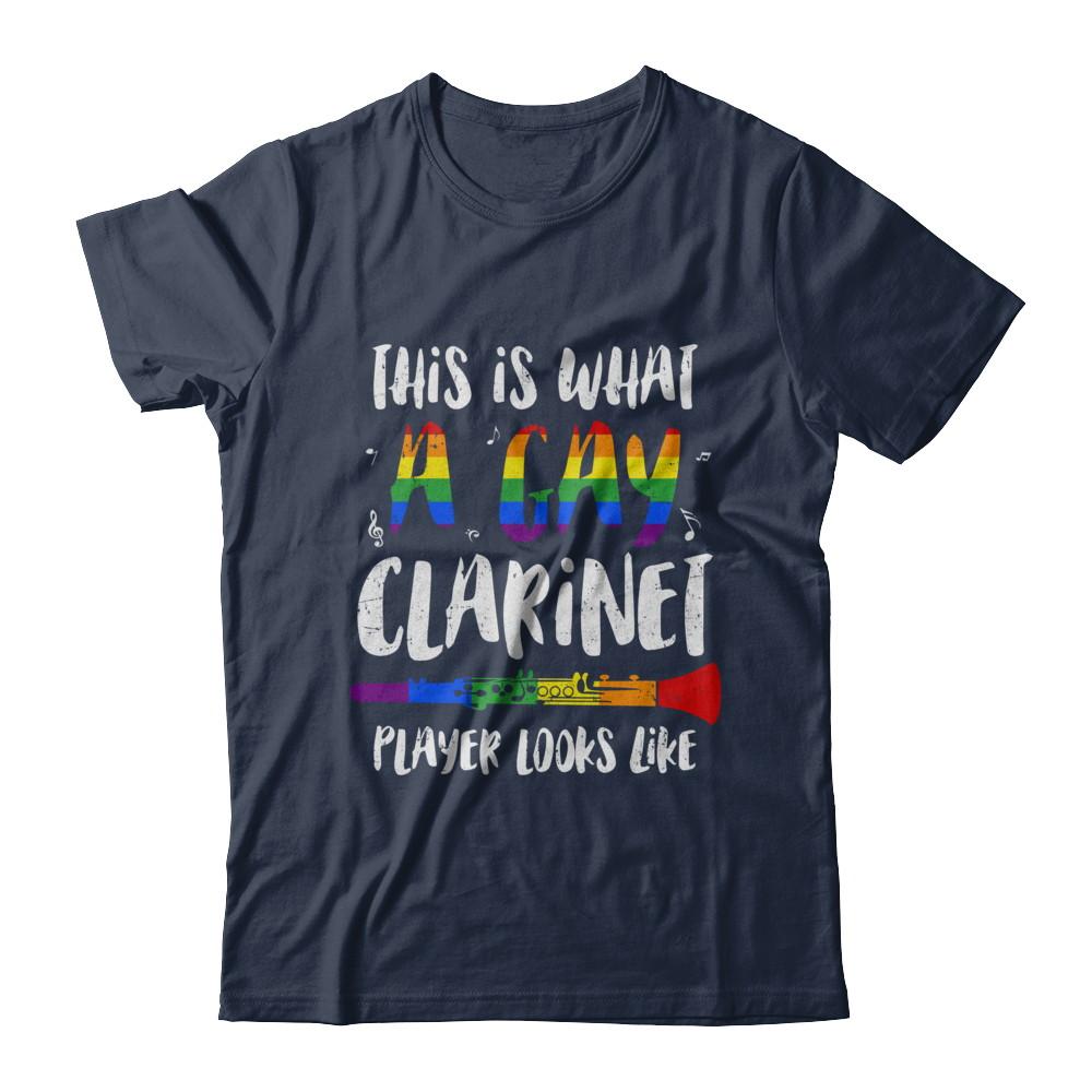 This Is What A Gay Clarinet Player Looks Like LGBT-T-Shirt & Hoodie-Classic T-Shirt-Navy