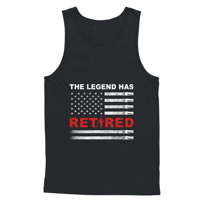 The Legend Has Retired Firefighter Retirement Gift-T-Shirt & Hoodie-Unisex Tank-Black