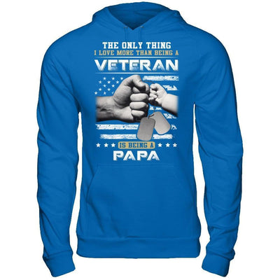 I Love More Than Being A Veteran Is Being A Papa-T-Shirt & Hoodie-Pullover Hoodie-Royal
