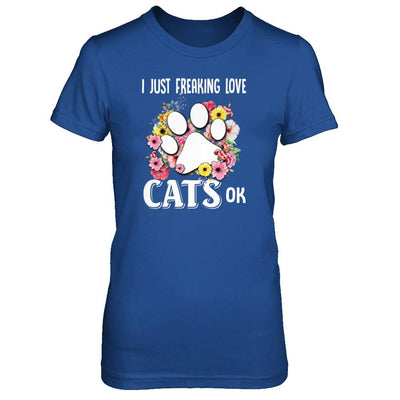I Just Freaking Love Cats-T-Shirt & Tank Top-Women's T-Shirt-Royal